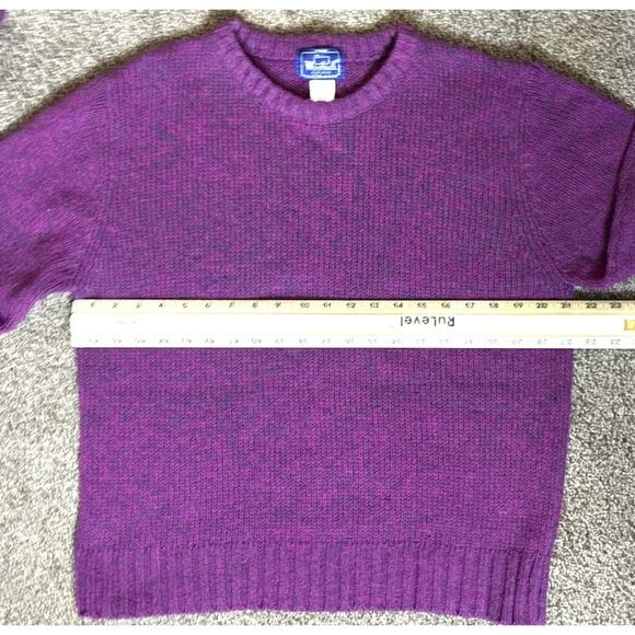 Vintage Woolrich Womens Sweater Extra Large Purple Wool Pullover Marble - Picture 5 of 7